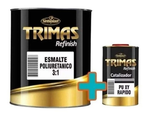 Pintura Auto Poliuretano Negro 4 ,98 Lt + Catalizador 