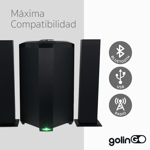Minicomponente Fol Bluetooth Teatro En Casa Bocinas Audio