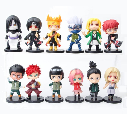 Set 12 Figuritas Naruto Shippuden 7 Cm Coleccion