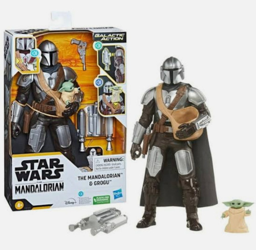 Figura The Mandalorian Y Grogu Star Wars Galactic Action