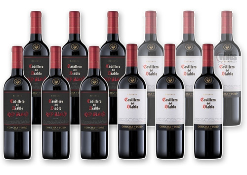 Vino Casillero Diablo Reserva Malbec + Red Blend Caja X12