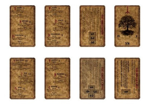 Oraculo Runas Earthen En Ingles Cartas Extras Manual Español