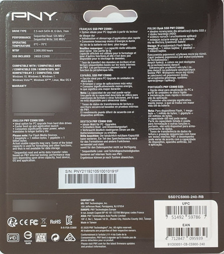 Imagen 4 de 9 de Disco Duro Solido Ssd 240gb Sata3 6gbs Laptop Pc Windows Mac