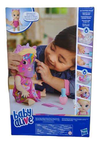 Baby Alive Muñeca Bebé Día De Spa Unicornio Pelo Rubio