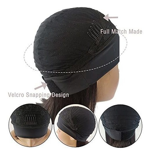 Imagen 5 de 6 de Altavoz Bob Headband Wig De Pelo Humano Para Mujeres Negras