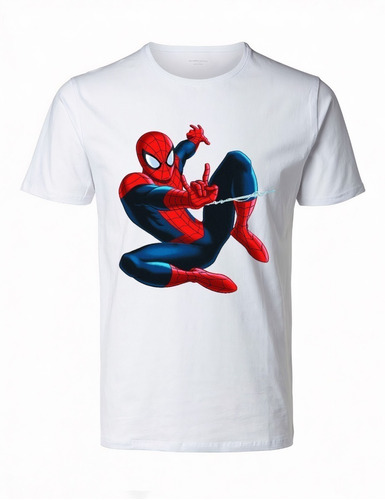 Polera Spiderman Hombre Araña Algodon Estampadas