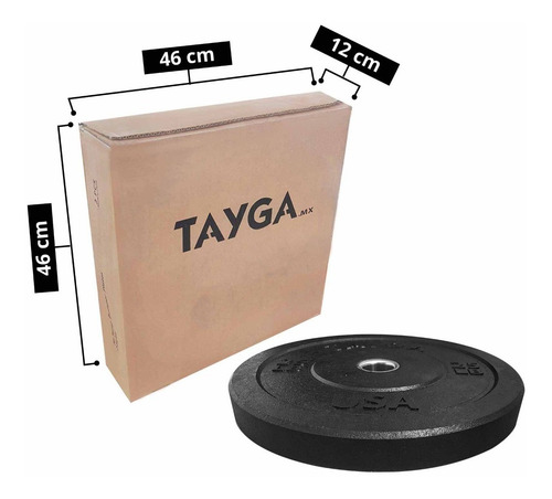Par Disco Bumper 25 Lbs Hi Temp Negro Tayga 2 Pz