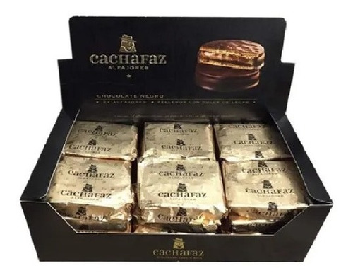 Alfajores Cachafaz De Chocolate X12 U Premium - Sr Goloso