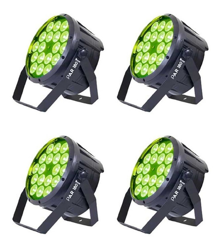 Par Led Superbright Par180 18 Leds Rgbw (4 Piezas)