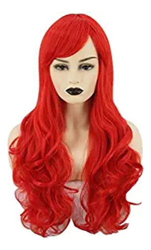 L Peluca De Sirena Ariel Ondulado Cosplay Peluca Sintética