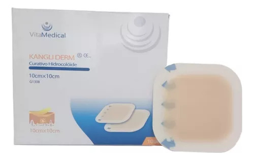 Curativo Hidrocolóide 10cmx10cm, C/ Borda ( Cx, C/ 10 Unids)