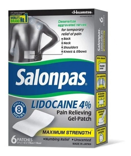 Parches Salonpas 10x14 Cms - 6 Pzas - Americano