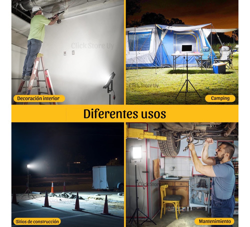 Foco Reflector Led 30w Luz Cálida O Fría De Pie Trípode