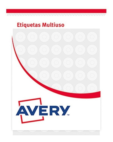 Ojalillo Avery Polipropileno X5 Hojas Color Blanco Diseño impreso Liso