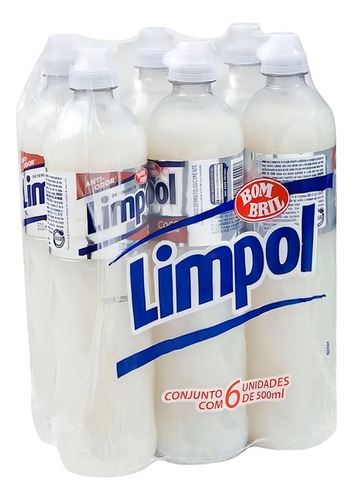 Detergente Liquido Limpol 500ml Coco Kit Com 24