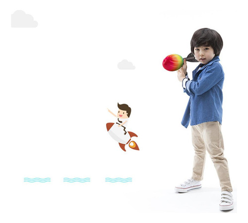 Rainbow Foam Hand Throwing Rocket Rocket Partido De