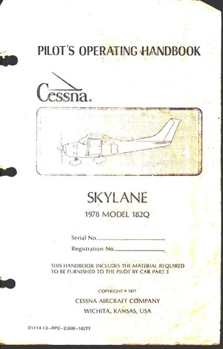 Manual De Operaciones Del Piloto Cessna Skylane Modelo 1978
