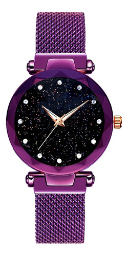 Reloj De Pulsera De Cuarzo Para Mujer Con Correa Magnética D