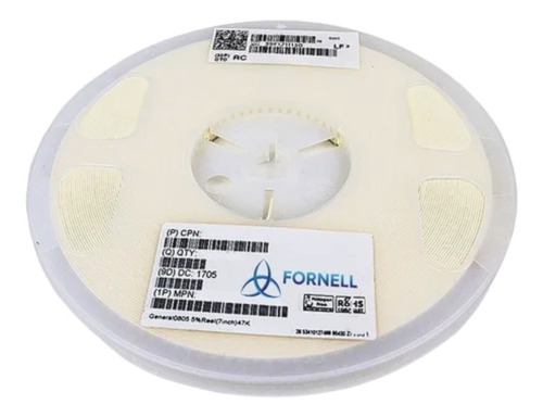 (100x) Capacitor Smd 10nf 50v 5% X7r