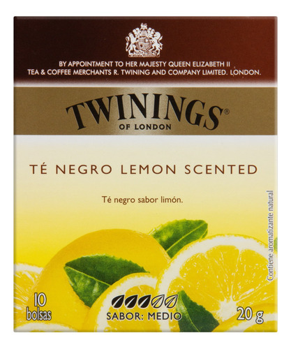 Chá Preto Limão Twinings Caixa 20g 10 Unidades