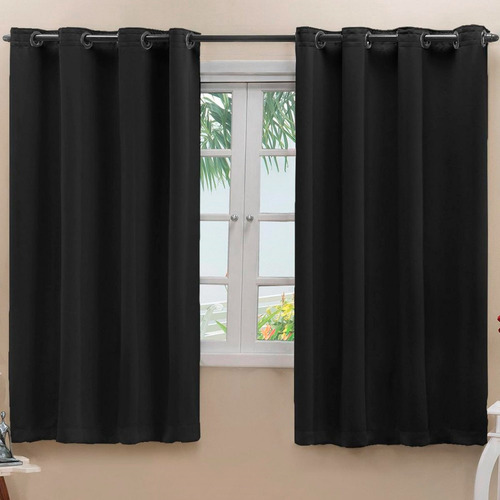 Cortina Blackout Varão Sala Quarto 2,70 X 1,60 Linha Prime . Cor Preto