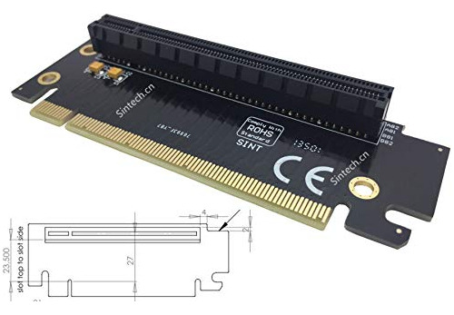 Sintech Pci-e Express 16x Riser Extension Adapter Card Disco