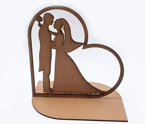 TOPO DE BOLO CASAMENTO MDF