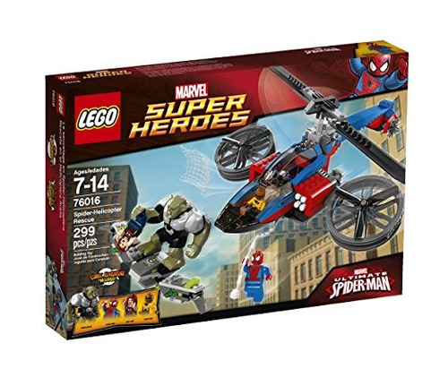 Lego Superhéroes 76016 Rescate Spider-helicóptero (fuera De 