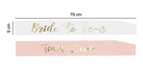 5 Bandas Blanco Rosa Bride To Be Team Bride Futura Novia