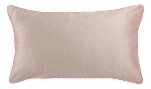 Funda Para Cojin Rectangular Velvet Soft Pink Con Cierre Vianney Rosa