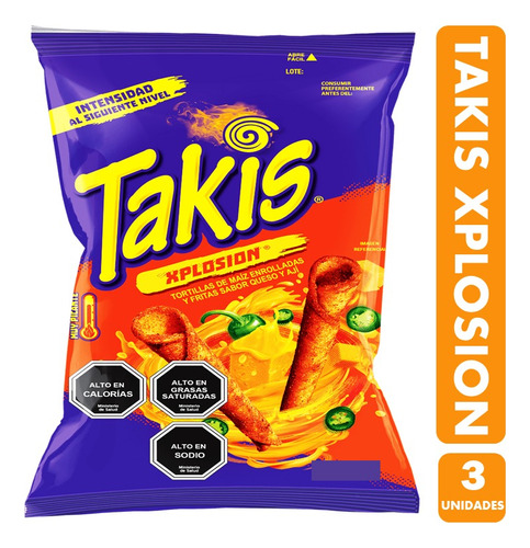 Takis Queso Y Aji - Tortillas De Maiz Xplosion(pack Con 3u)