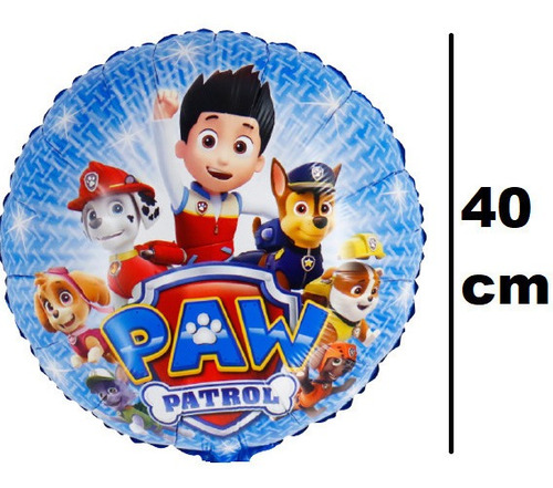 Decoración Globos Feliz Cumpleaños Chase Paw Patrol Numero