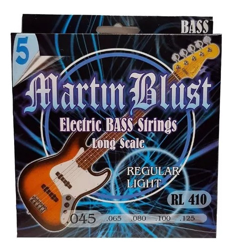 Encordado Para Bajo 5 Cuerdas 045-125 Martin Blust Rl410 C