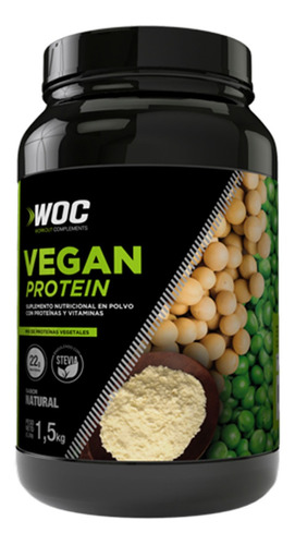 Vegan Protein Soja Y Arvejas Woc-naranja 1.5 Kg Nutr. Center