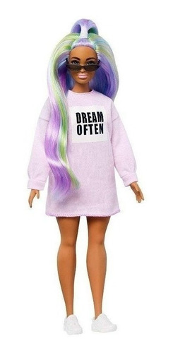 Imagem 1 de 7 de Barbie Fashionista 136 Cabelo Longo Arcoíris Ms Sj