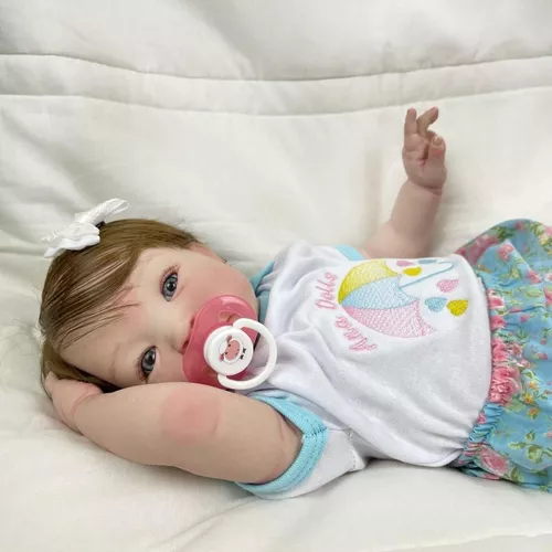 Bebê Reborn Menina Corpo De Silicone Realista Pronta Entrega