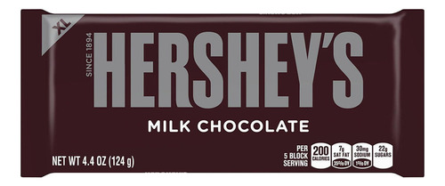 Hersheys Milk Chocolate Xl X 124g - g a $153