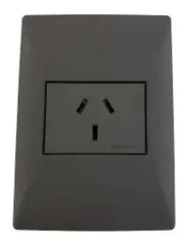 Imagen 1 de 4 de Conjunto Armado Tapa + Toma Simple Gris Sxxii Cambre *e631*