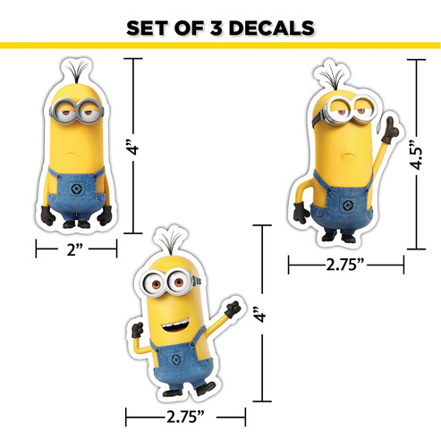 Calcomanías De Coche Minions Juego De 9 Vinilos Para Vehícul