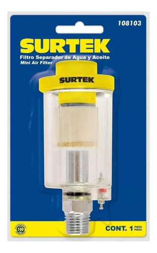 Filtro Separador Agua Y Aceite 1/4  Npt Surtek 108103