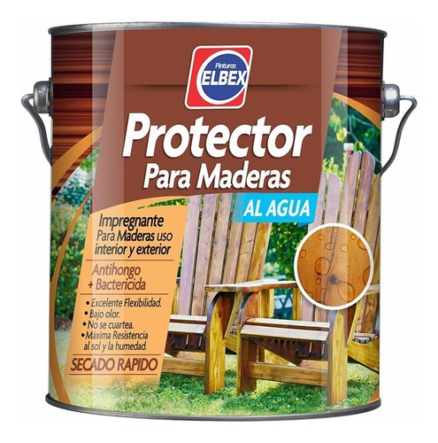 Imagen 1 de 3 de Protector De Maderas Al Agua Elbex 3.6 Lts. - Cedro Libanés