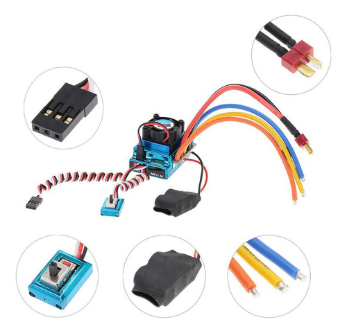 . Rc Car 120a Brushless Esc Controlador De Velocidad