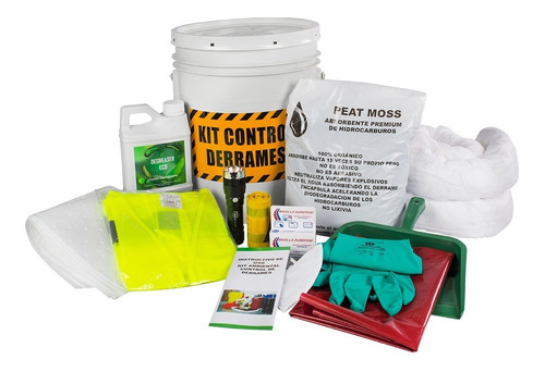 Kit Control Derrames Hidrocarburos 5 Galones En Cuñete