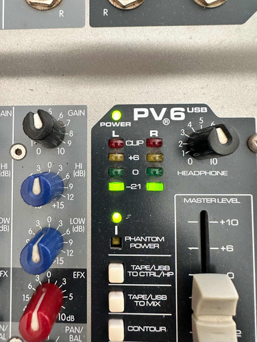 Consola Mezclador Peavy Pv-6 Dj De Seis Canales. (Usado)