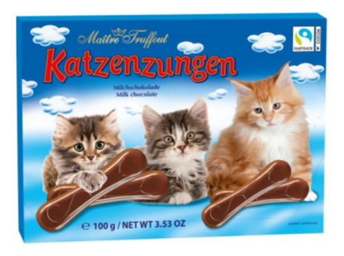 Chocolate Língua De Gato Katzenzungen 100g Original Austria