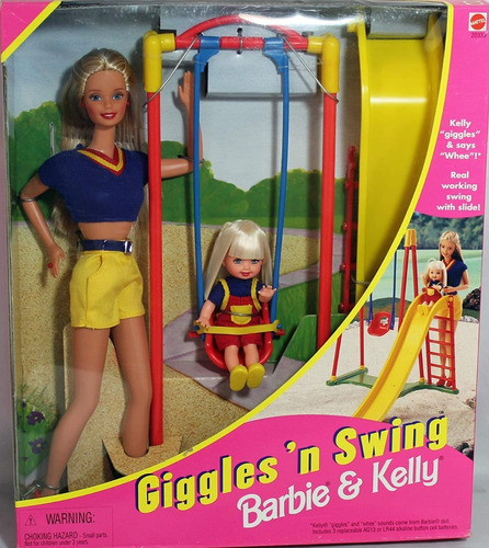 Barbie & Kelly Giggles 'n Swing A Baterías Con Columpios