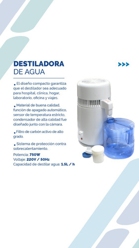 Destilador De Agua Esco 1.5l/h