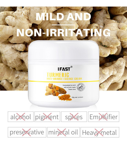 Crema Facial De Cúrcuma Para Rostro Y Piel Antienvejecimient