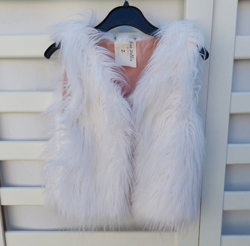Imagen 2 de 5 de Chaleco Piel Alpaca Blanco