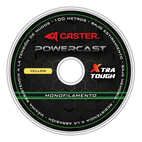 Tanza Nylon Caster Powercast 0,26mm 5,23kg 100m Baja Memoria